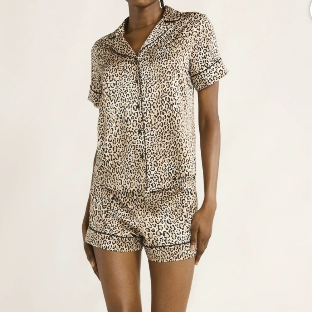 Leopard Print Pajama Set